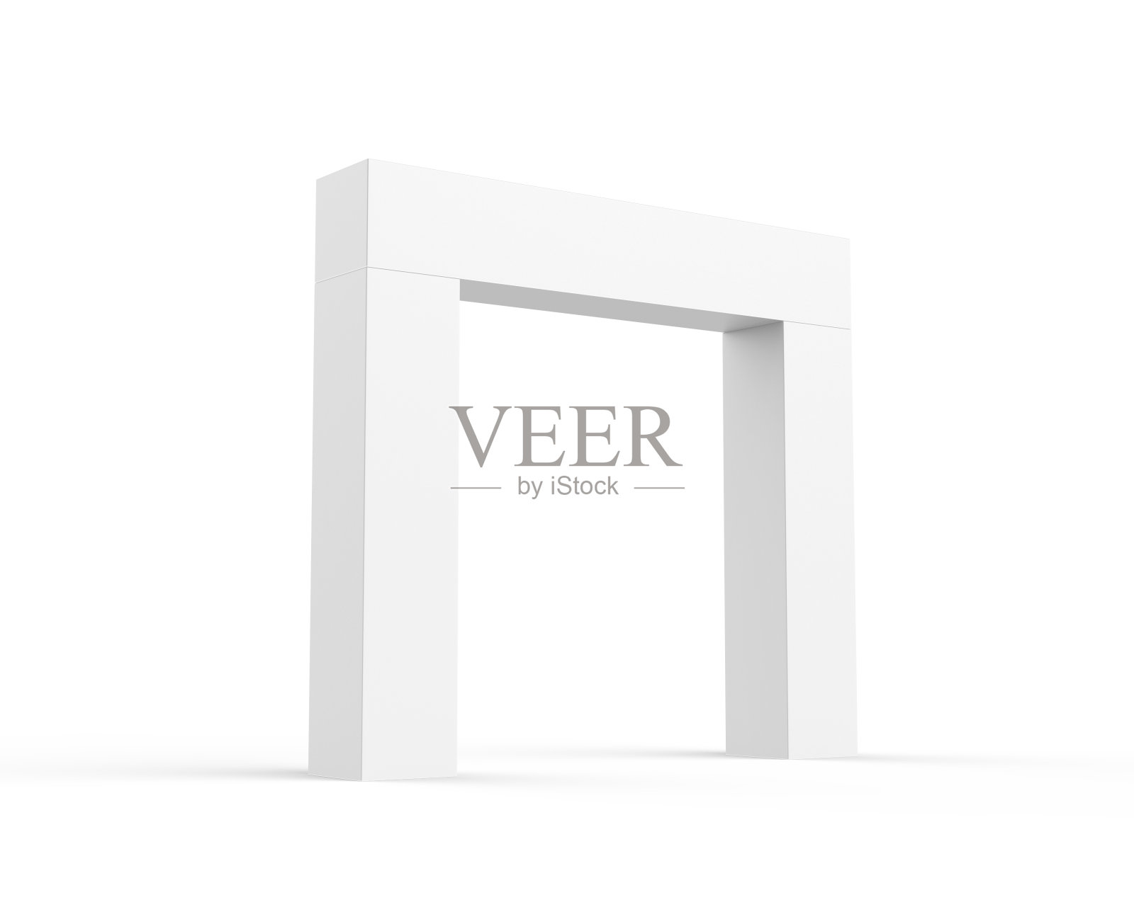 空白广告促销活动入口大门。3D插图。照片摄影图片