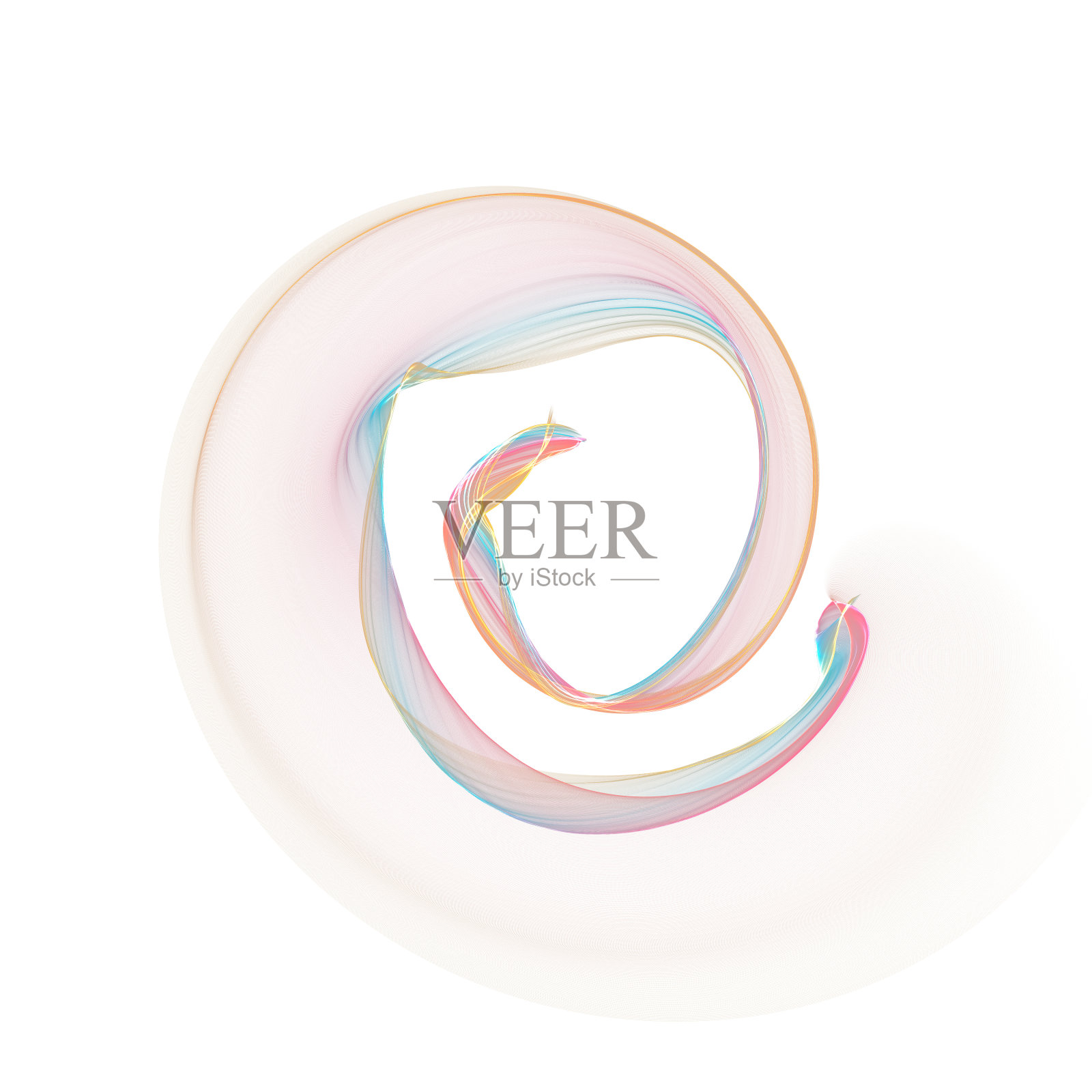 圆形抽象图形。明亮透明空气元件照片摄影图片