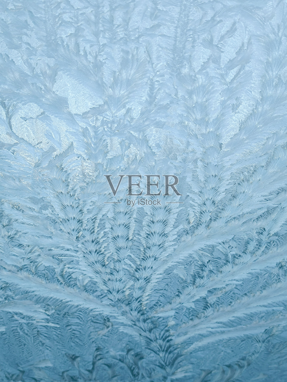 在一个霜冻的冬夜之后，窗户上的霜花令人印象深刻照片摄影图片