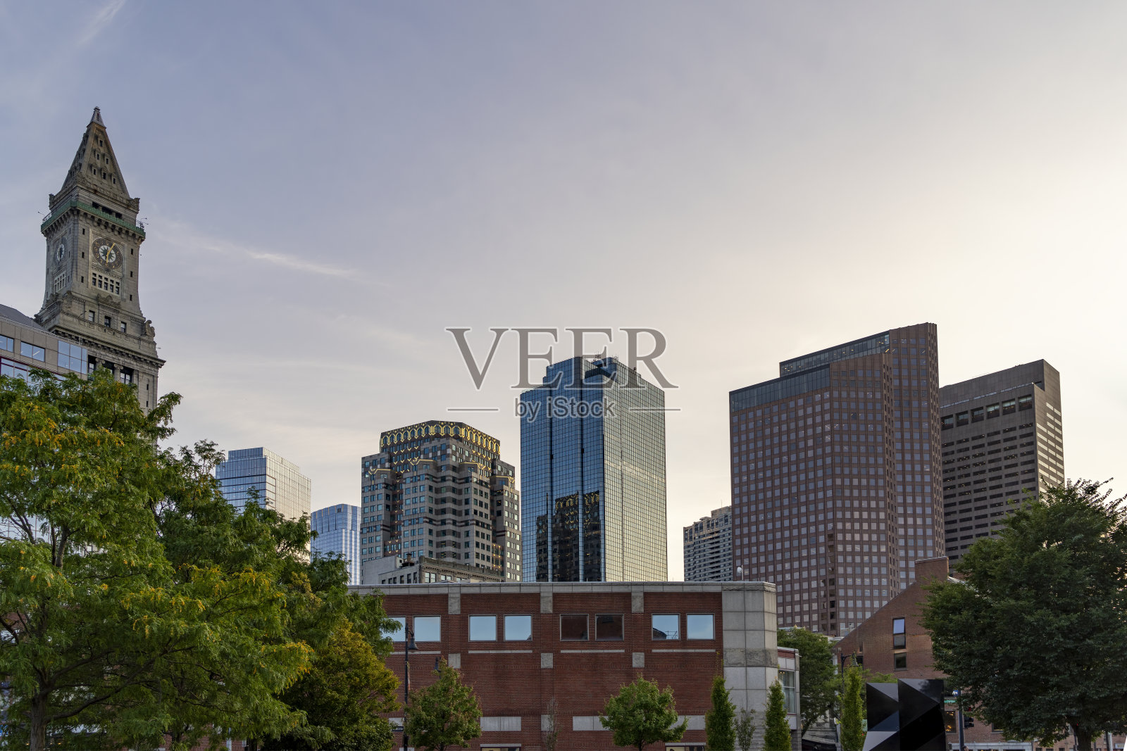 波士顿市中心的海关大厦照片摄影图片