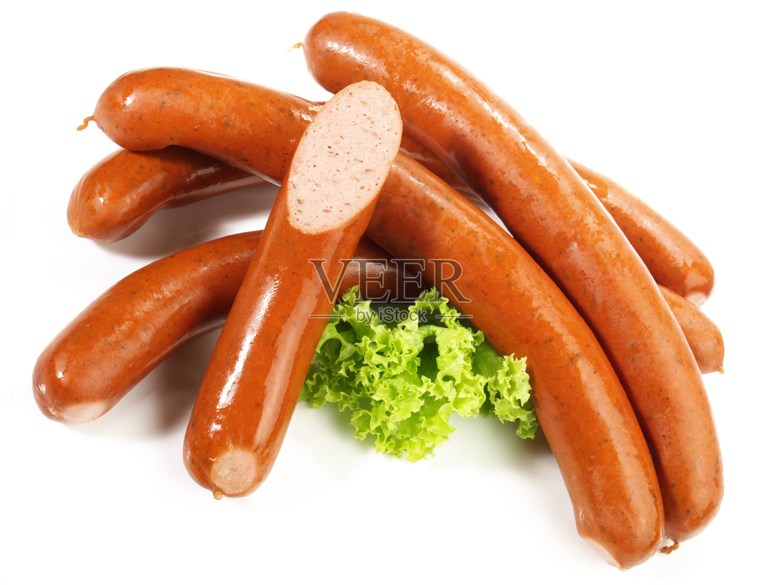 烟熏鹿肉香肠照片摄影图片