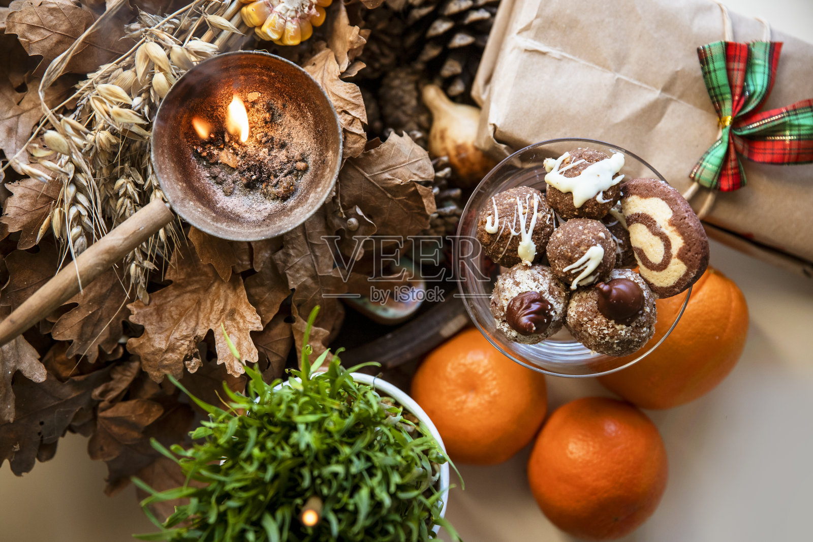 东正教平安夜的传统食物照片摄影图片