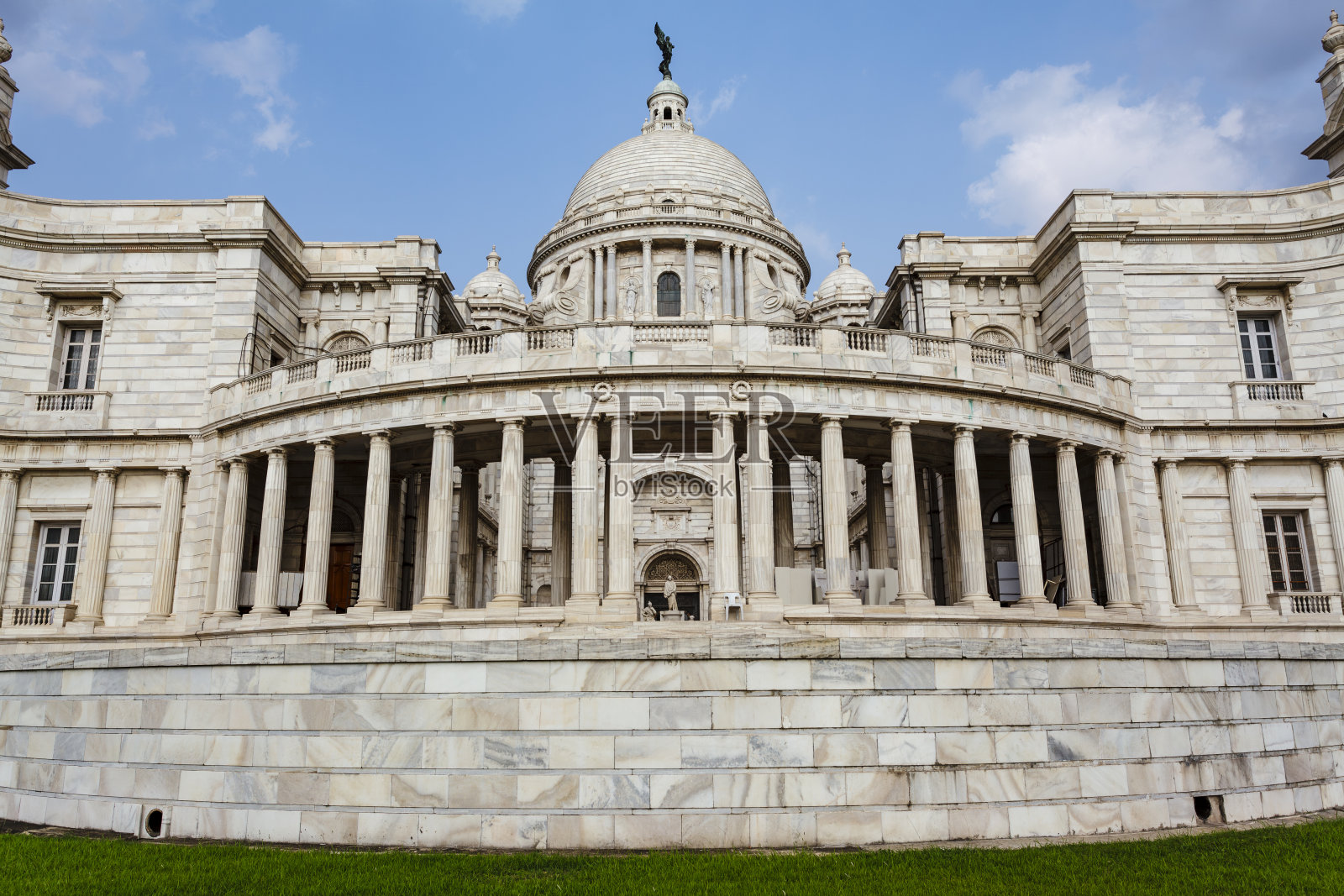 加尔各答(加尔各答)西孟加拉邦-印度，亚洲的维多利亚纪念碑的外观照片摄影图片