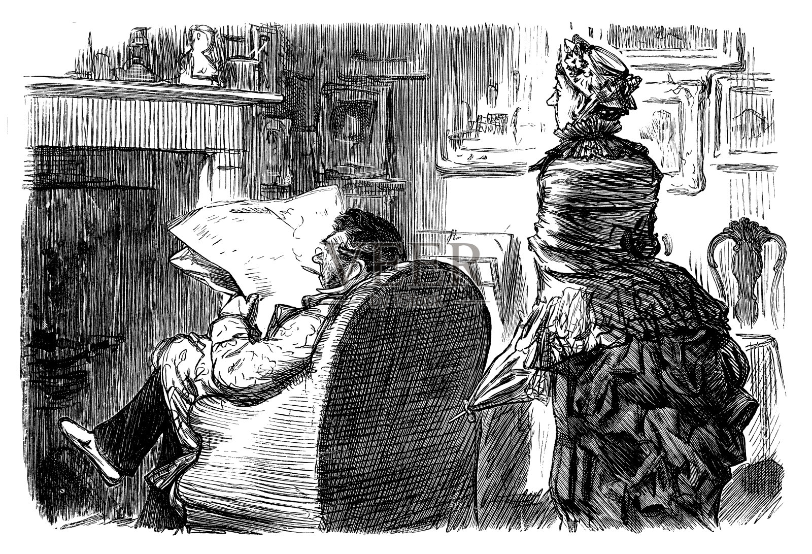 英国讽刺漫画插画图片素材