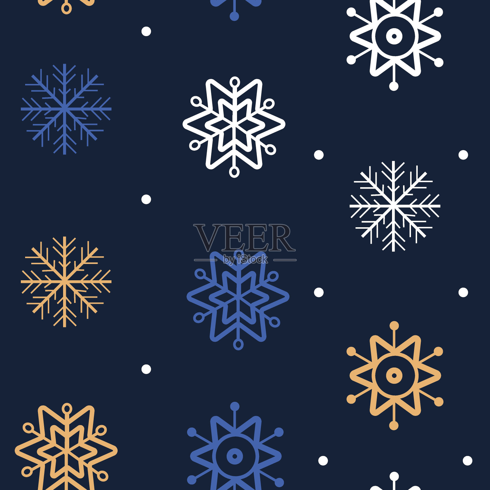 雪花模式插画图片素材