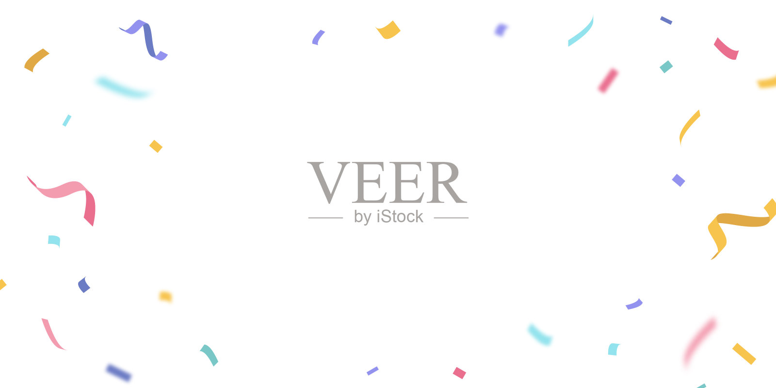 节日装饰矢量插图彩色纸屑背景插画图片素材