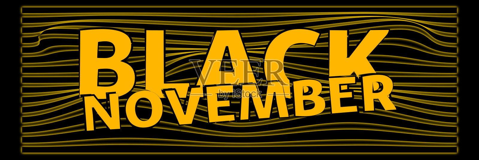 黑色十一月横幅，促销插画图片素材