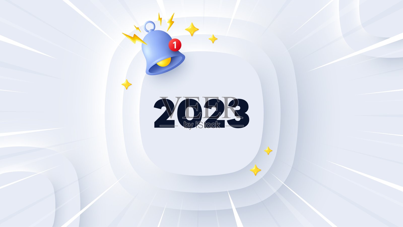 2023年的图标。活动时间表，年度日期。无功日爆旗。向量插画图片素材