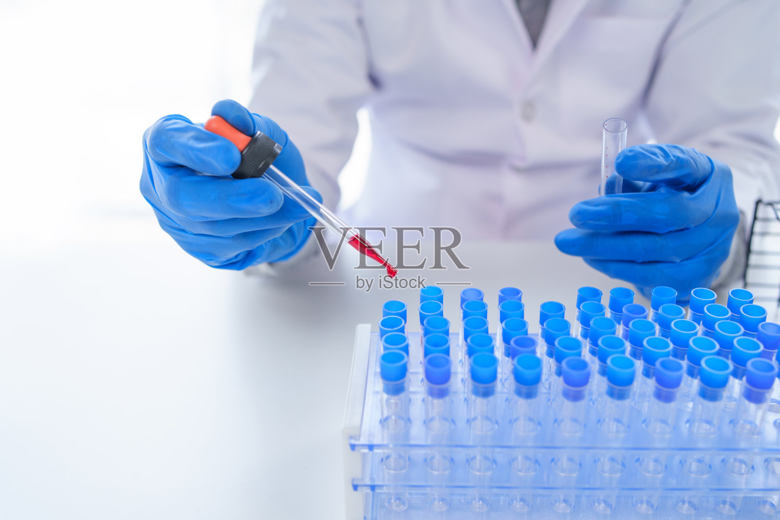 科学家们正在发明和试验一些东西。这是药物开发和食品的基本信息，将使地球上的每个人受益。照片摄影图片