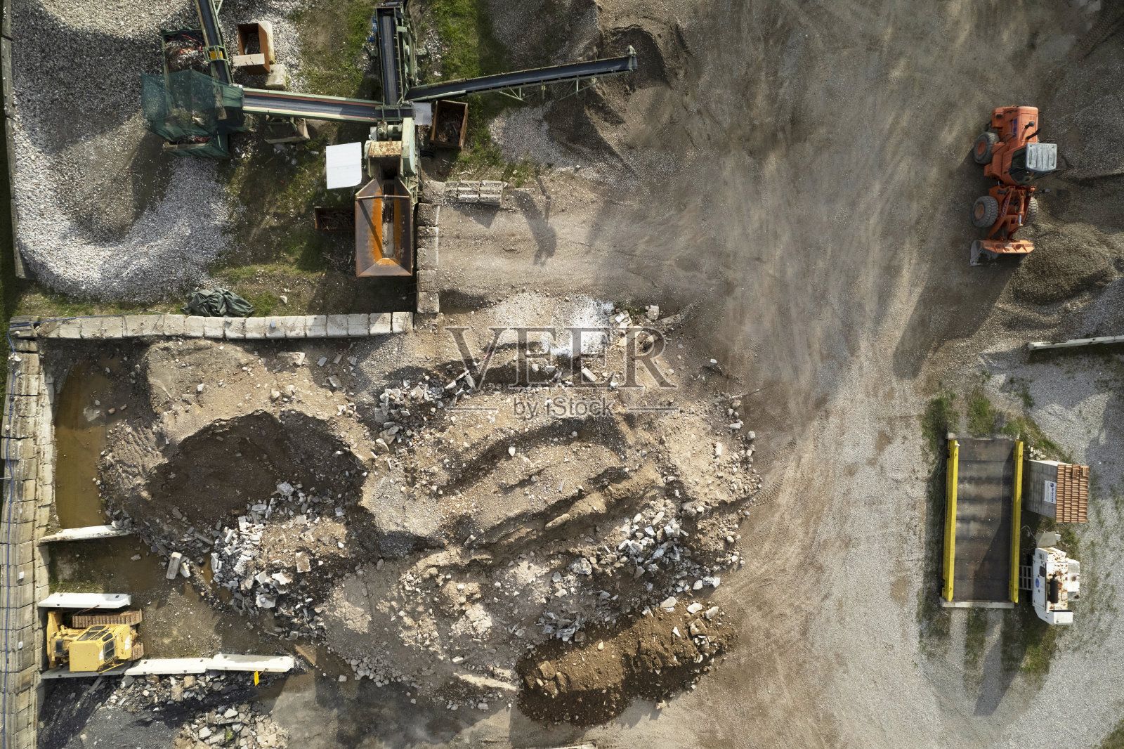 建筑材料工厂鸟瞰图照片摄影图片