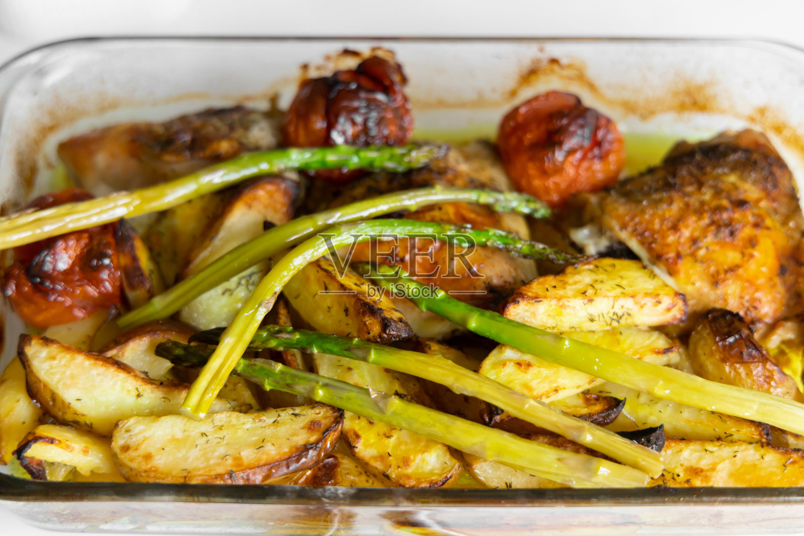 土豆炸鸡照片摄影图片