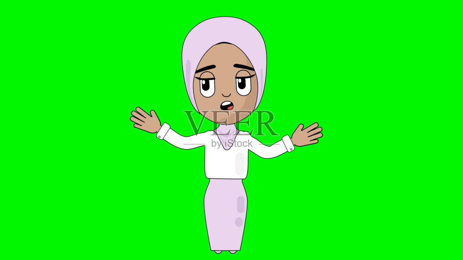 女人失望的卡通人物阿尔法阿凡达插画图片素材