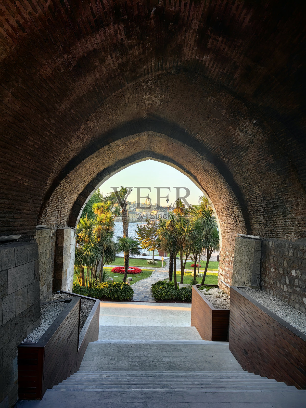 通往大海的大门照片摄影图片