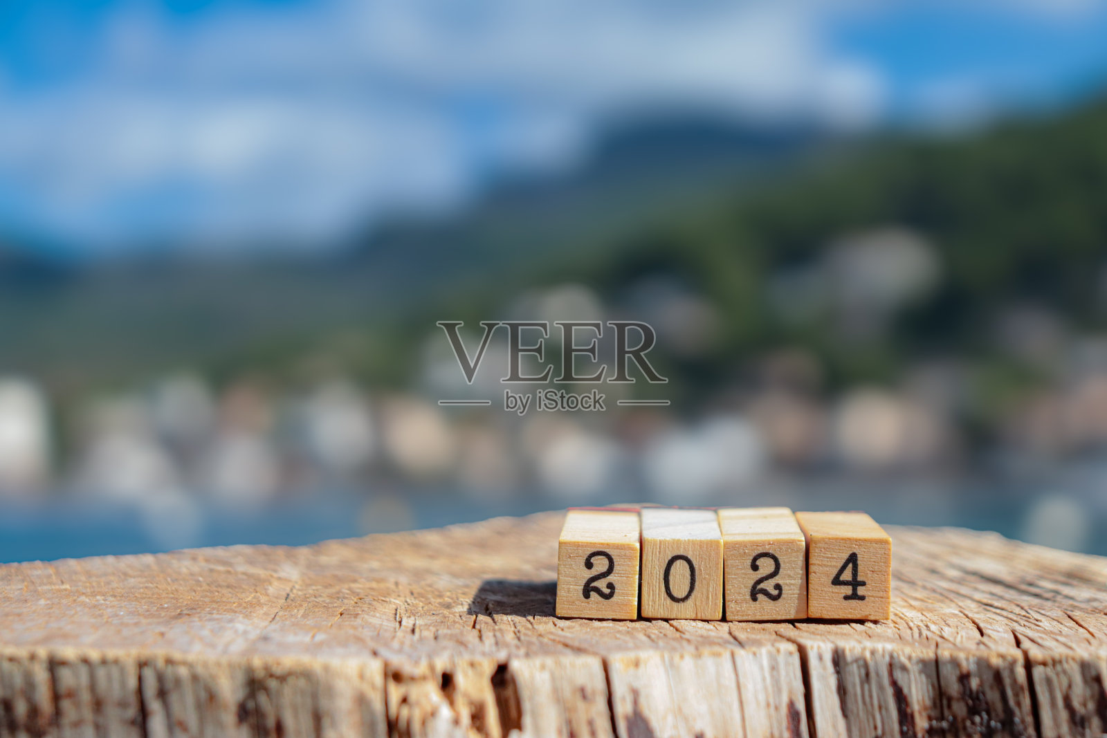 2024年的数字。旅游的概念照片摄影图片