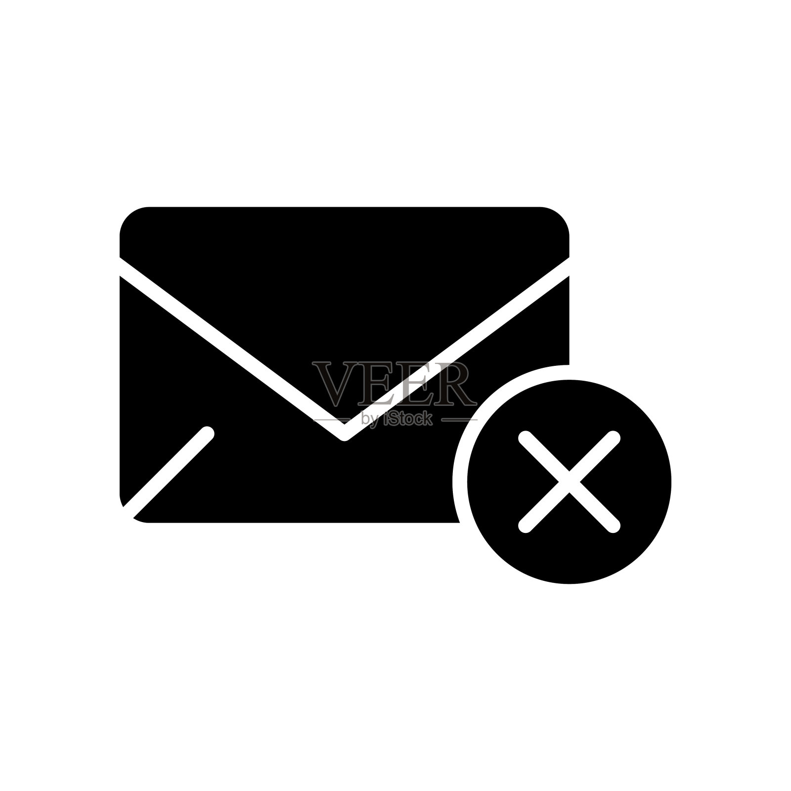 删除邮件图标插画图片素材