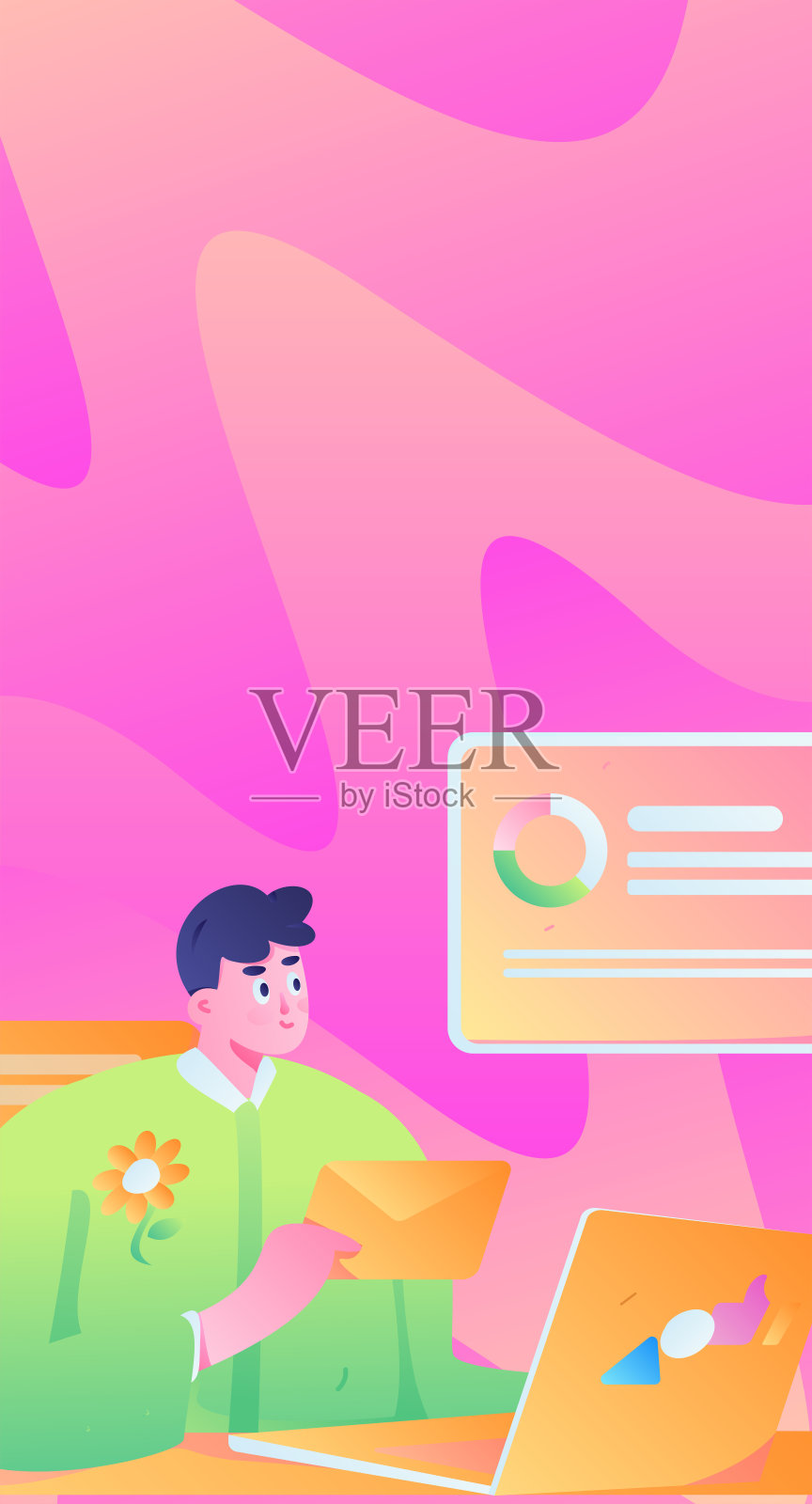 商务人士平面矢量概念操作手绘插图插画图片素材