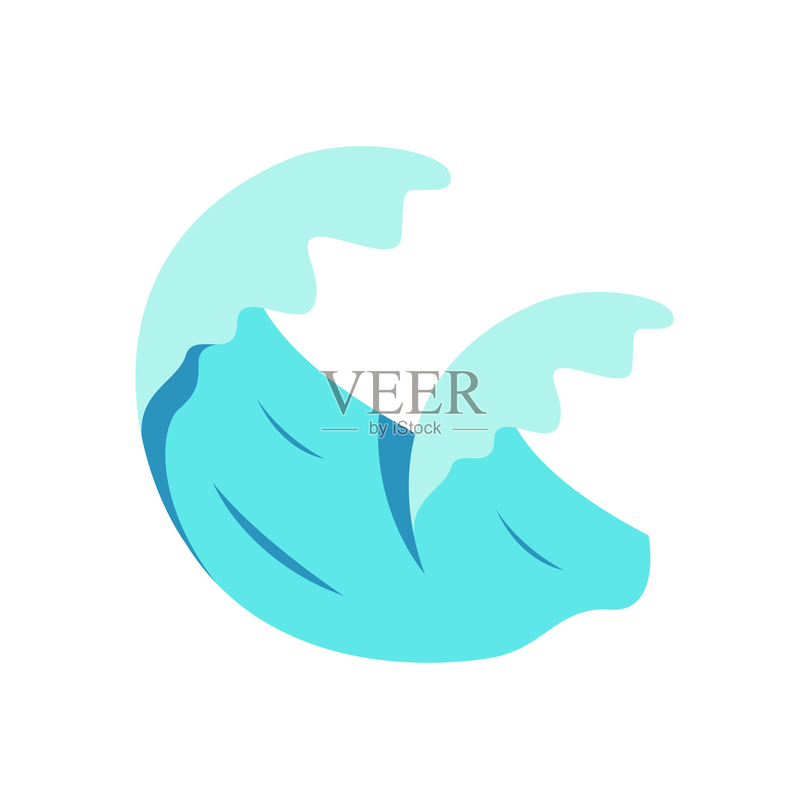 海啸元素集合集插图插画图片素材