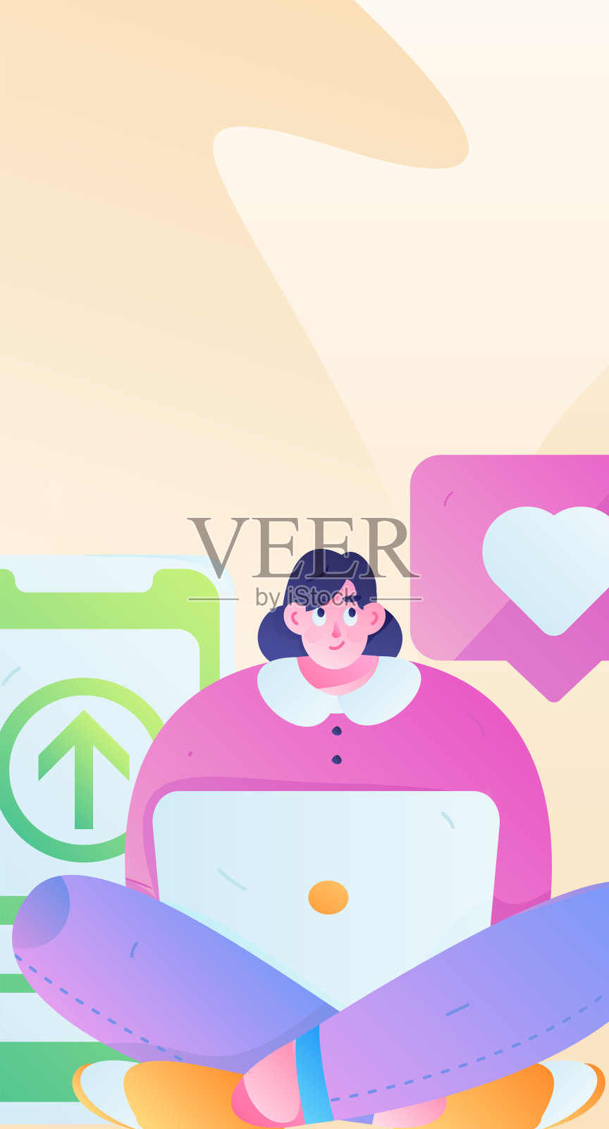 通知公告矢量创意平面手绘插图插画图片素材