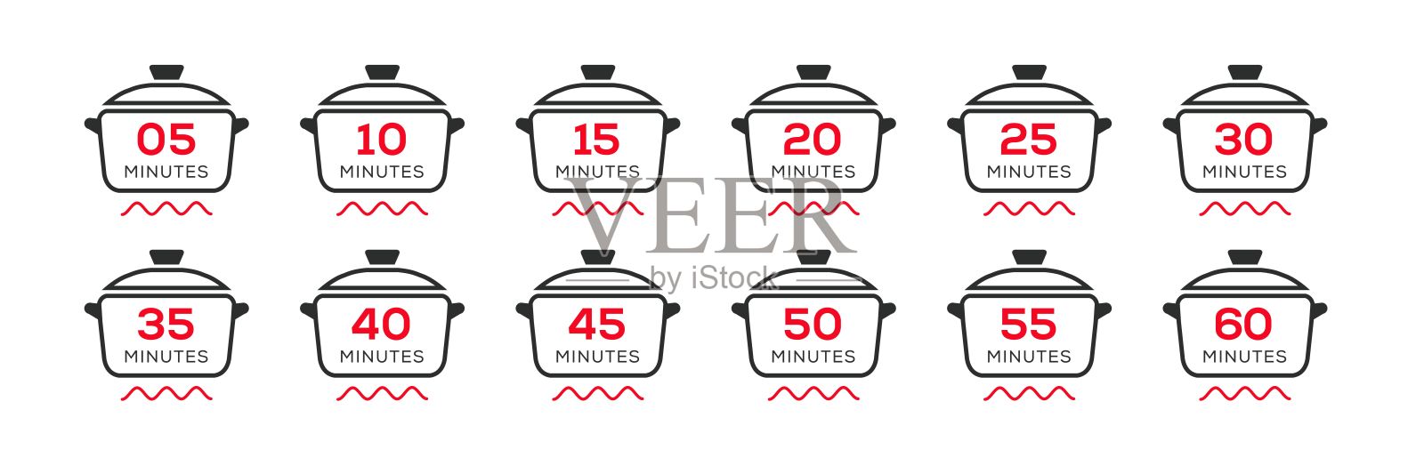 倒计时图标集插画图片素材