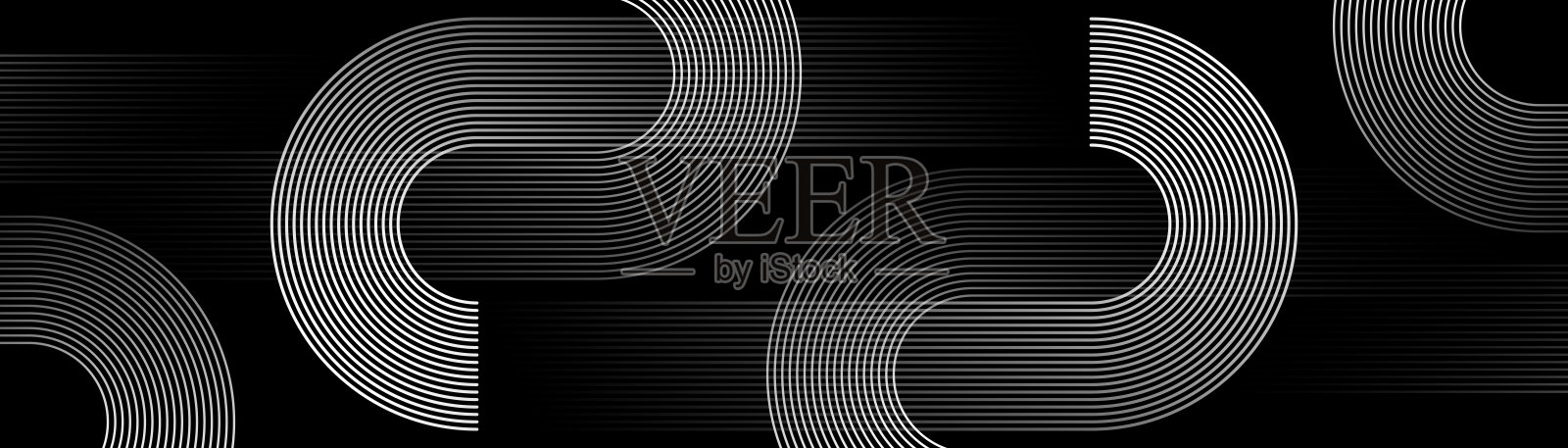 白色抽象的地平线曲线线条背景。现代商业旗帜。登陆页、模板和网站。矢量图插画图片素材