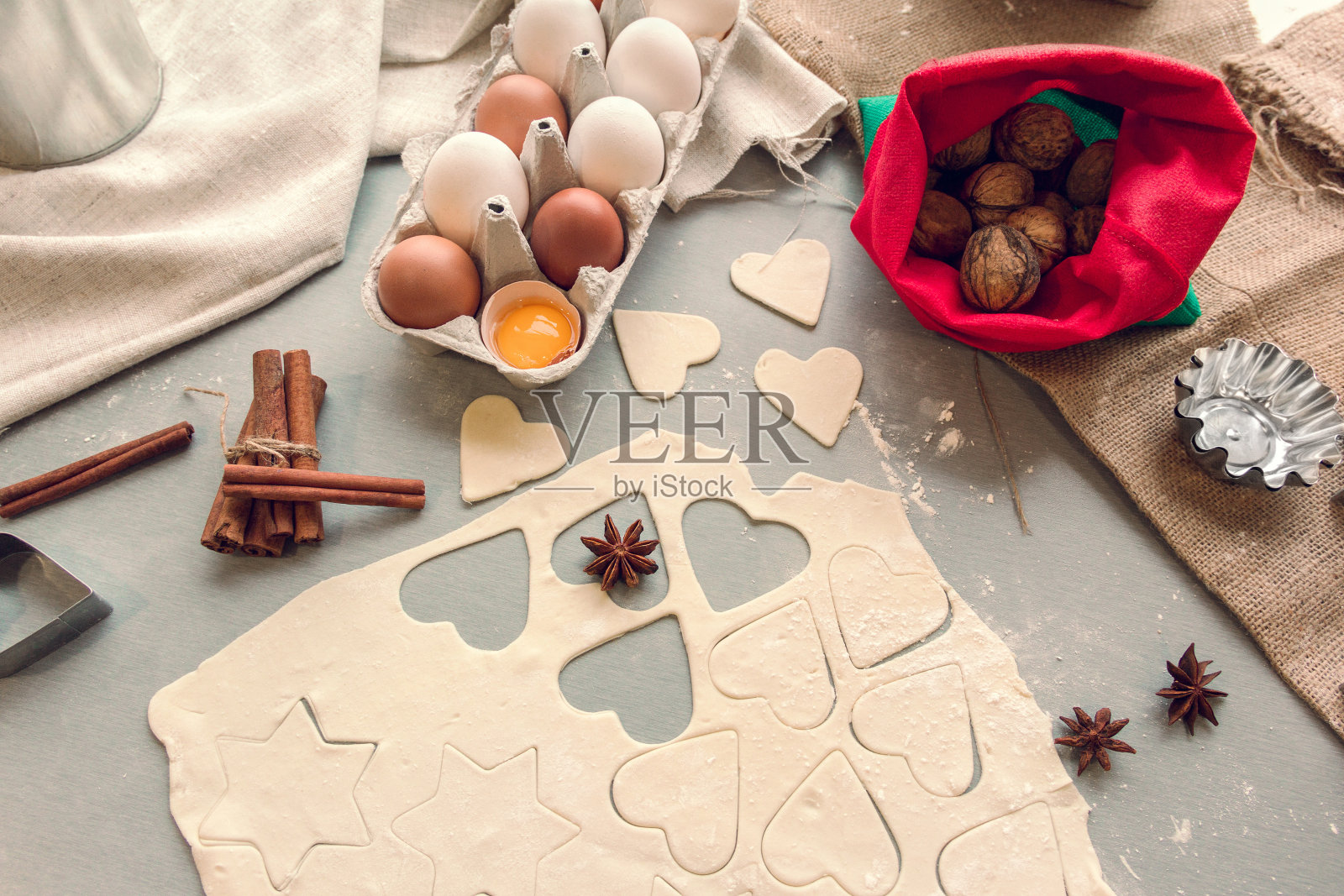 烘焙饼干的准备照片摄影图片
