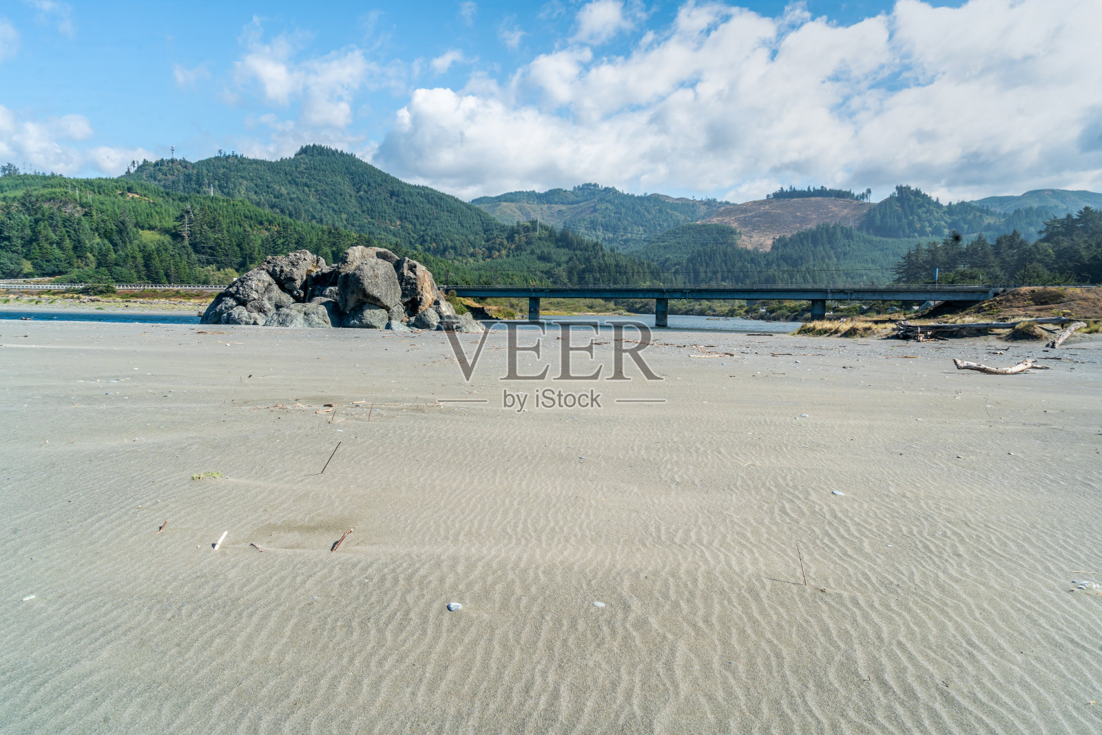 俄勒冈海滩和4号高速公路照片摄影图片