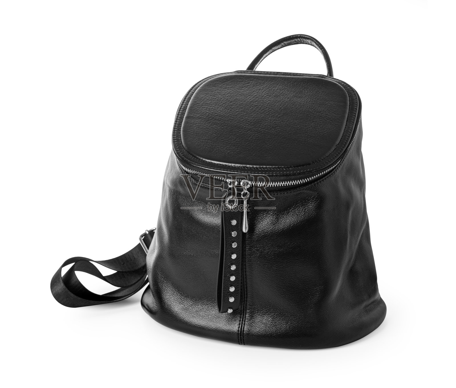 黑色皮革女式背包照片摄影图片