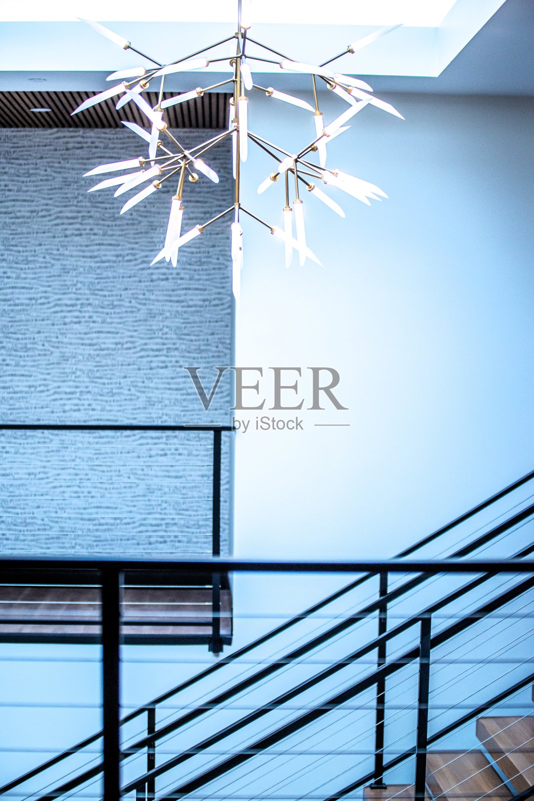 室内楼梯和栏杆细节接近照片摄影图片