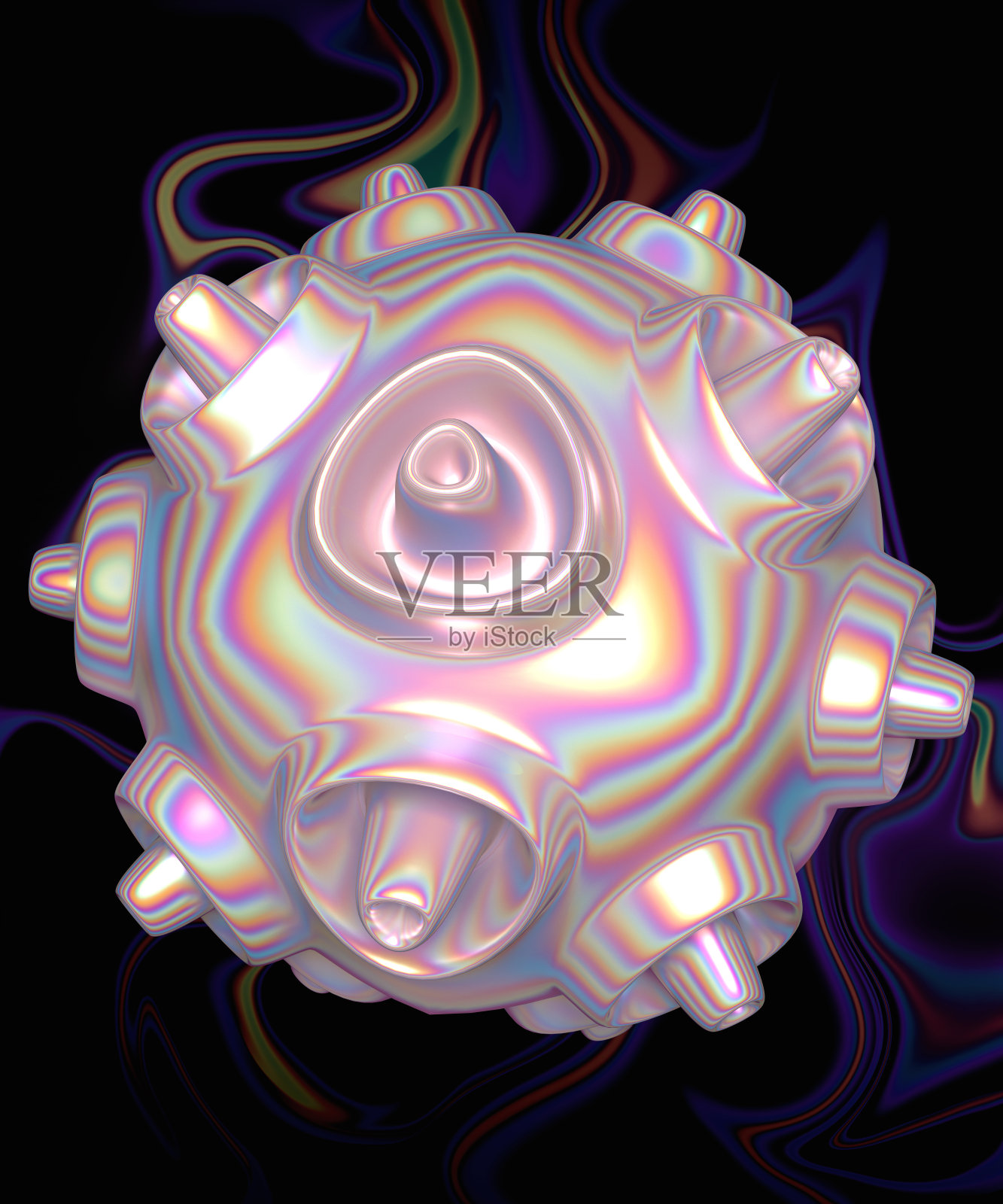 3d形状上的梯度照片摄影图片