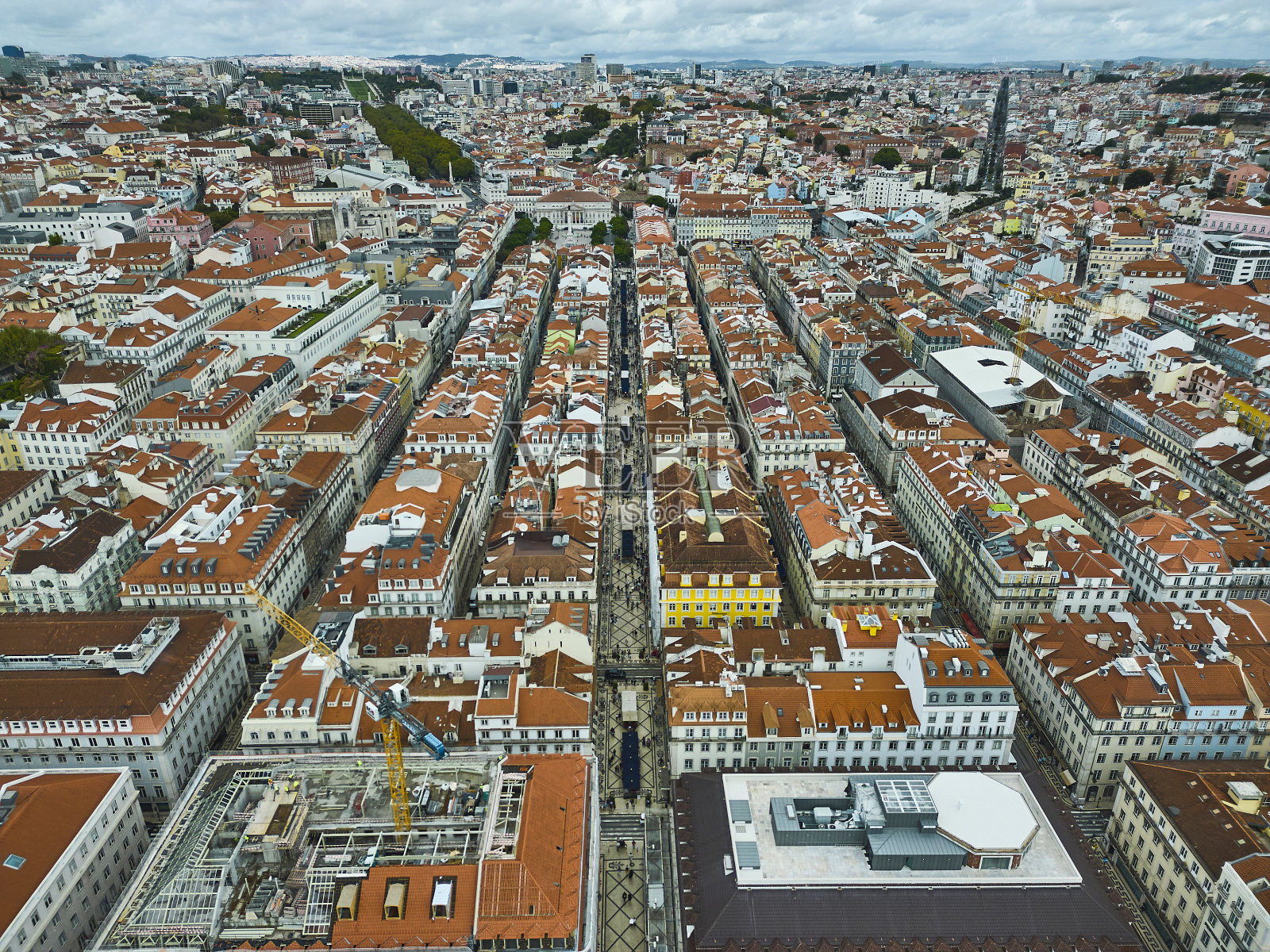 里斯本无人机鸟瞰图照片摄影图片