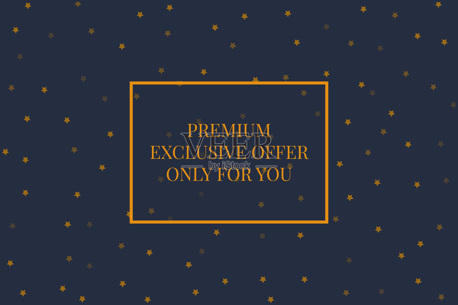 特惠促销在线模板页面网站，社交媒体贴子带有金星图案。插画图片素材