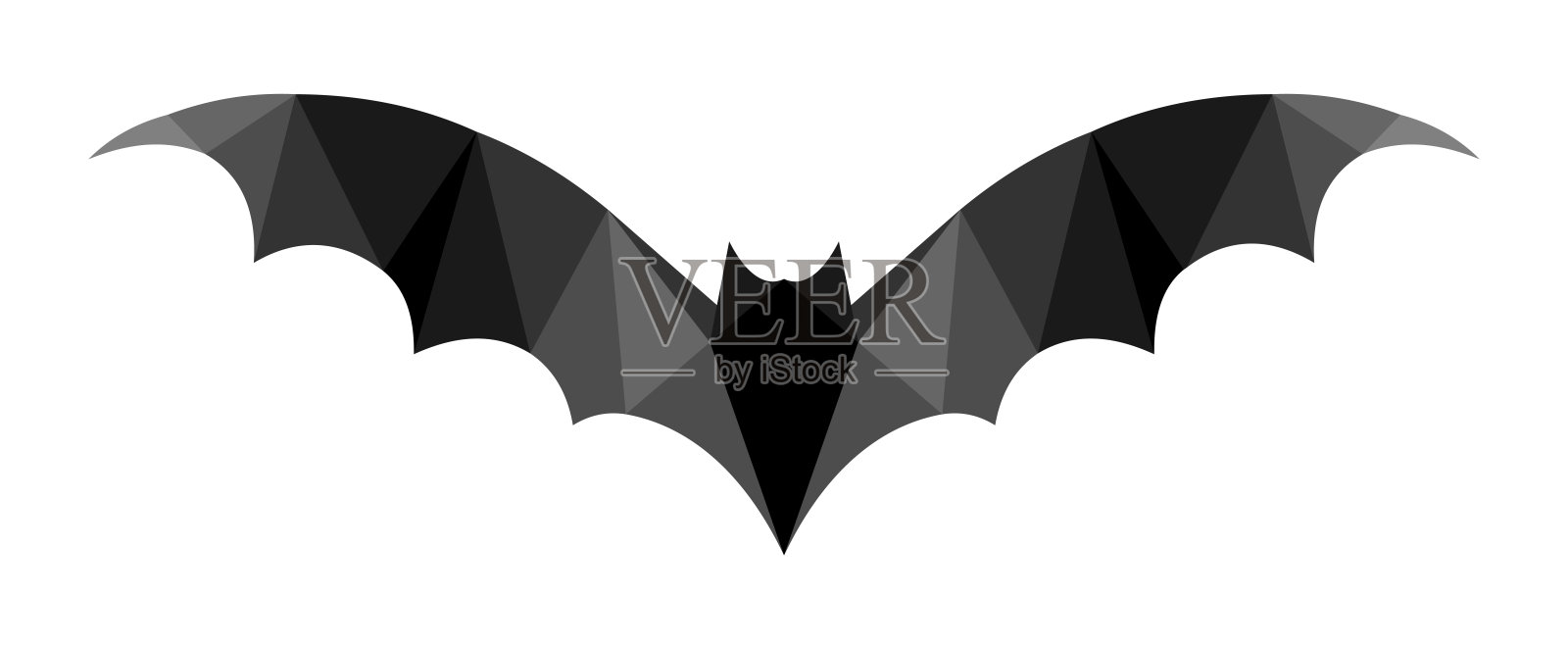 多边形蝙蝠艺术，图标，徽章，股票矢量插图。插画图片素材