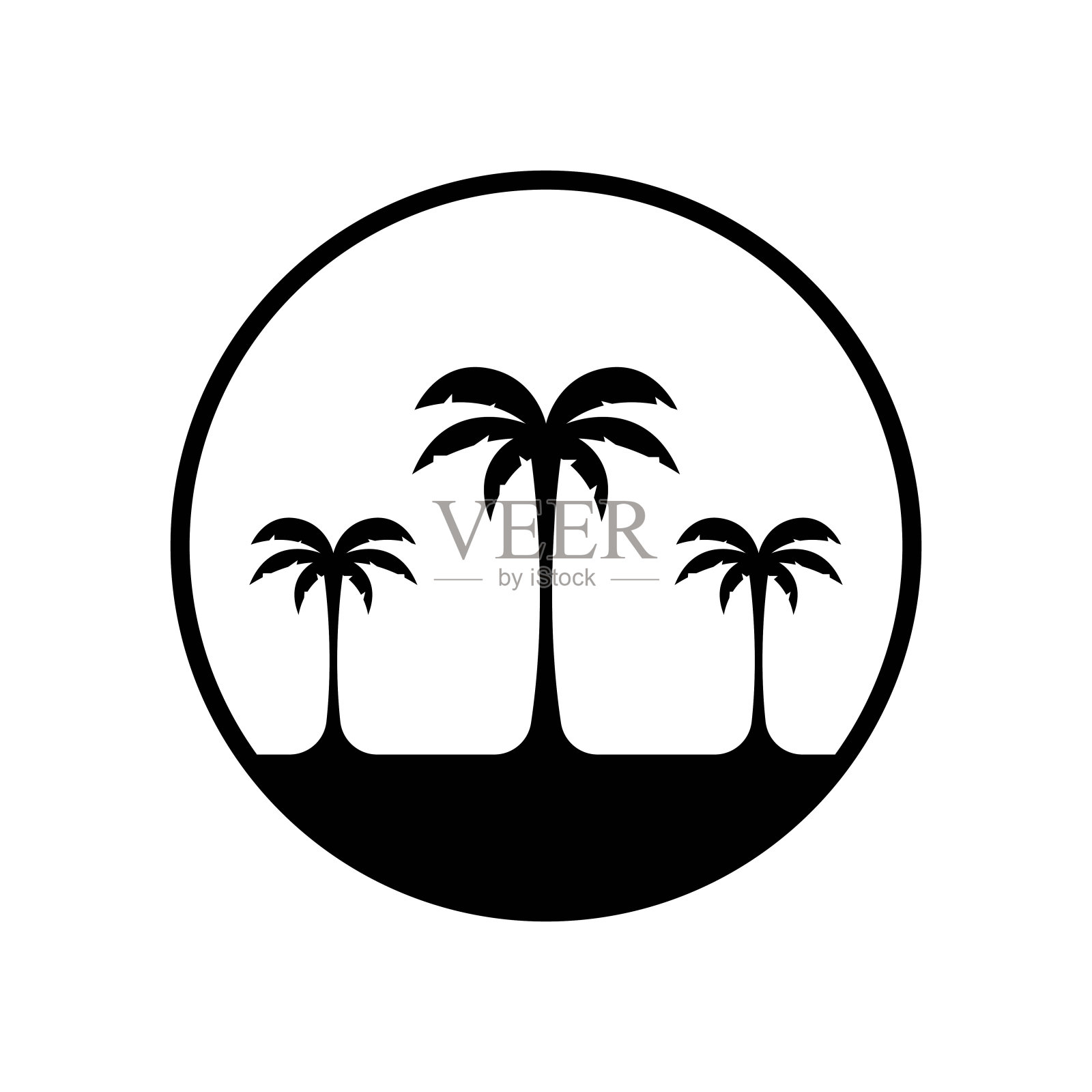 棕榈树夏季标志模板矢量插图插画图片素材