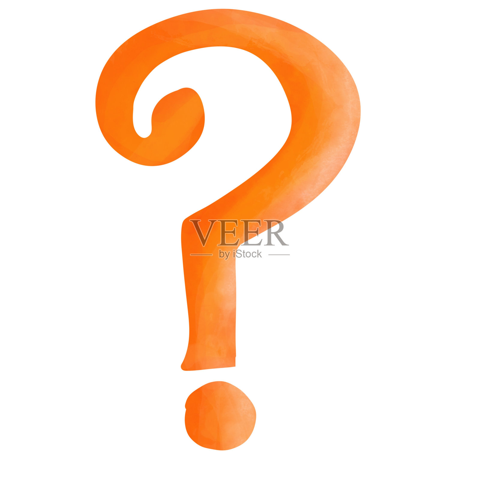 水彩问号插图插画图片素材