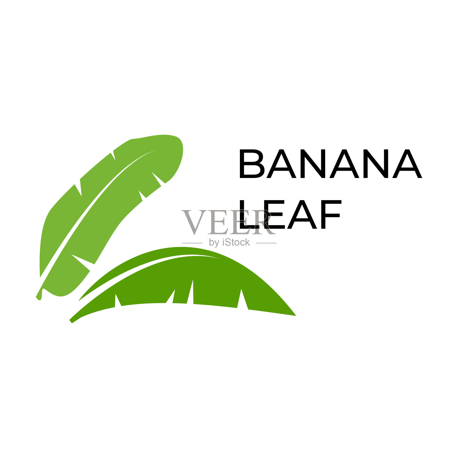 香蕉叶标志图标矢量符号插图设计插画图片素材