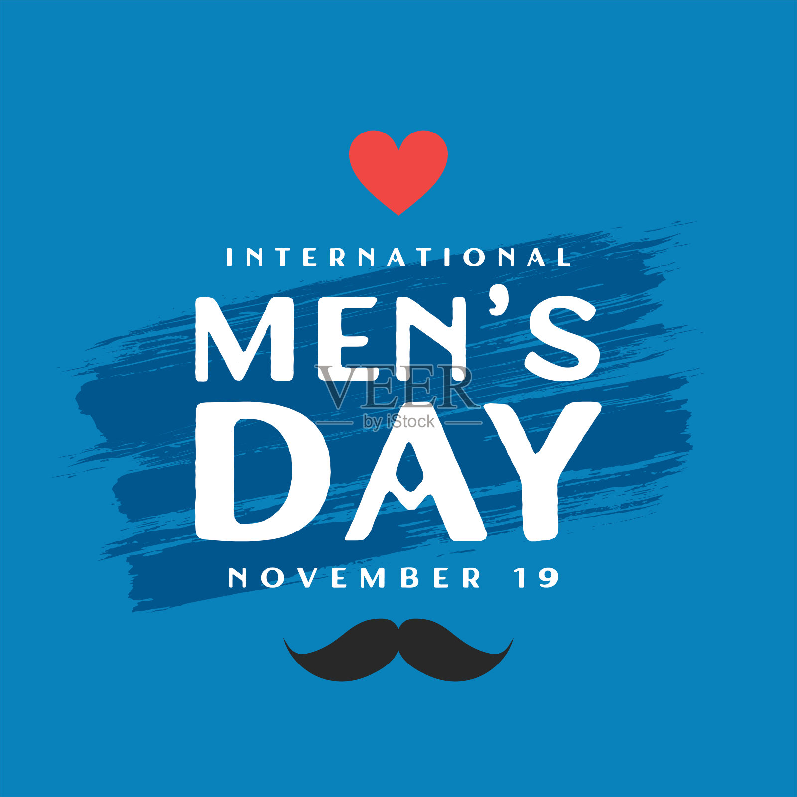 国际男人节卡片，11月19日。向量插画图片素材
