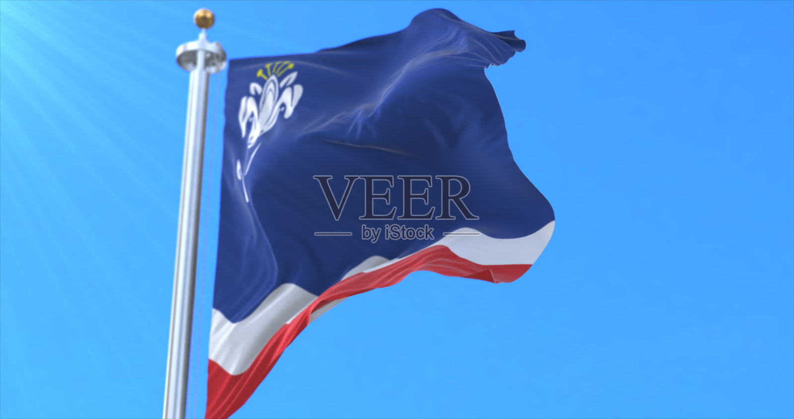 塞尔维亚萨巴茨国旗照片摄影图片