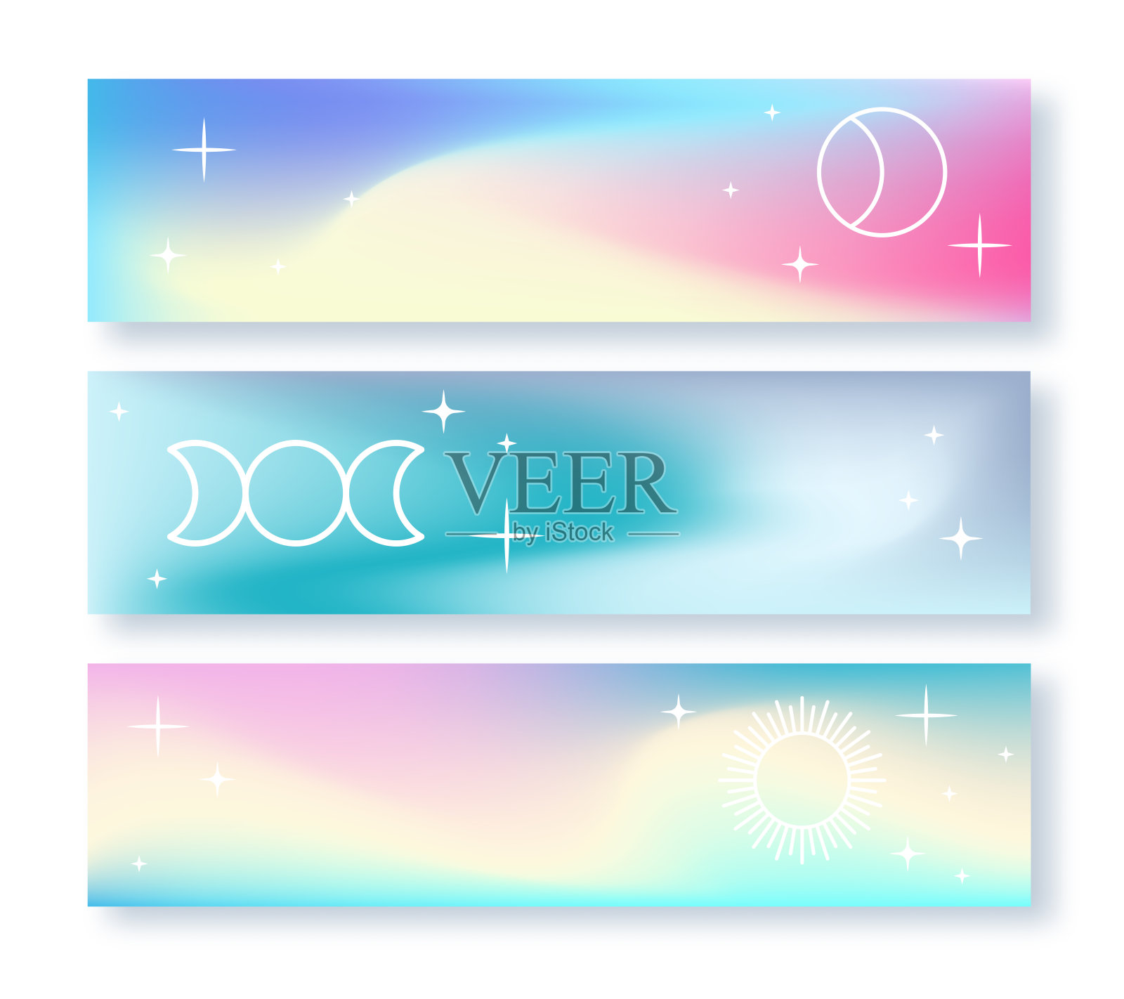 宇宙神秘旗帜插画图片素材