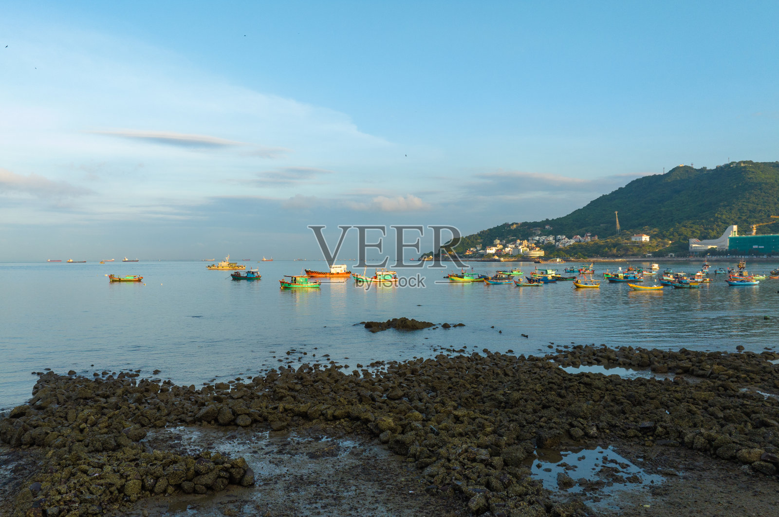 航拍的前海滩，昂头市，巴里亚昂头省照片摄影图片