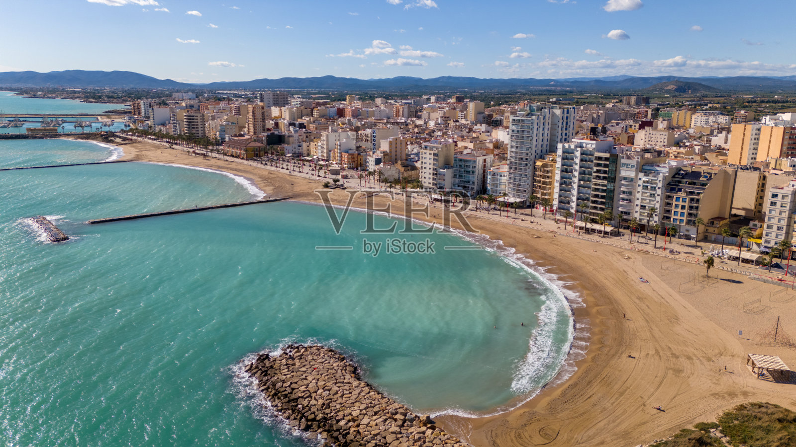 维纳罗斯西班牙无人机照片摄影图片