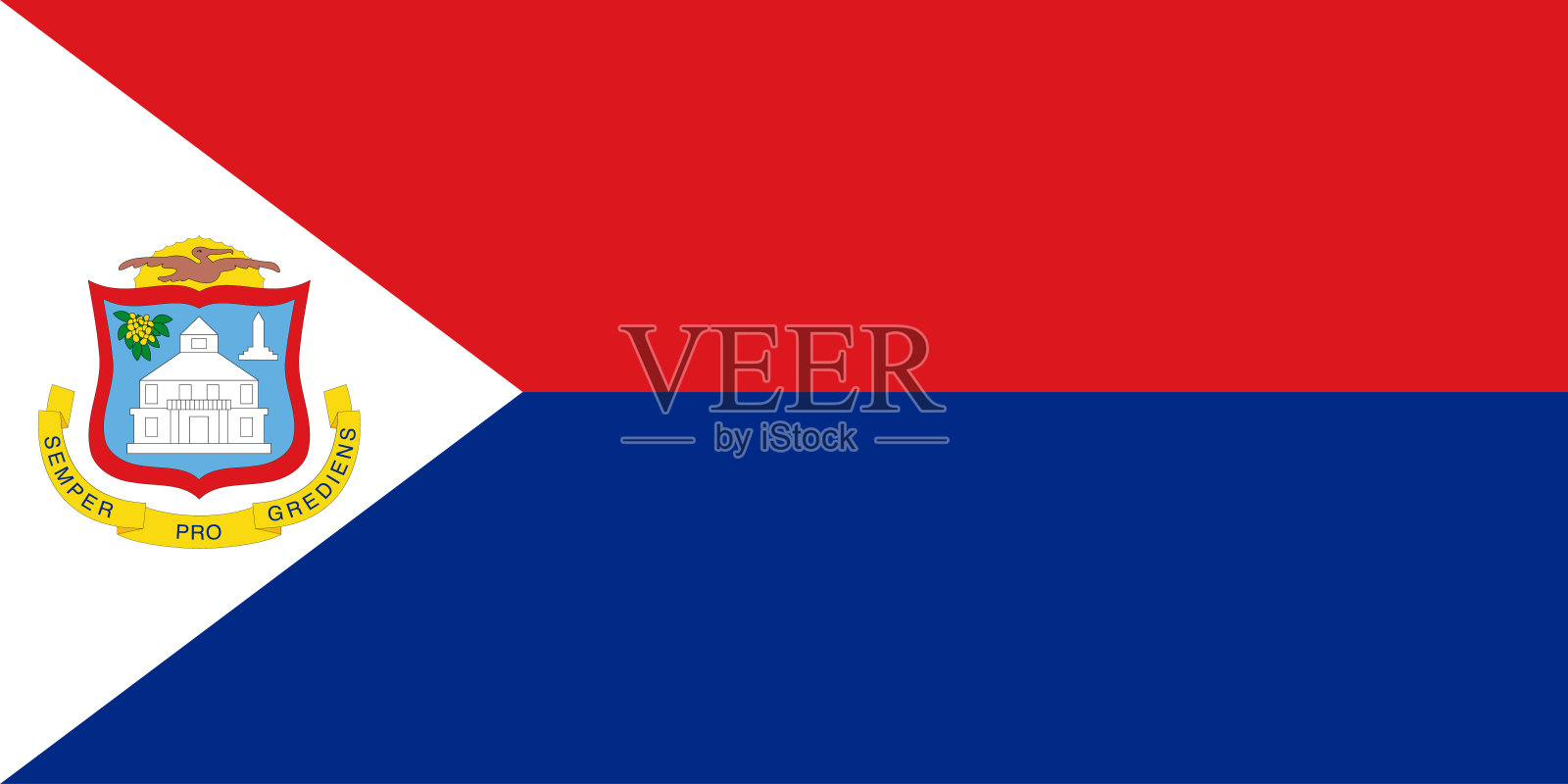 圣马丁岛国旗插画图片素材