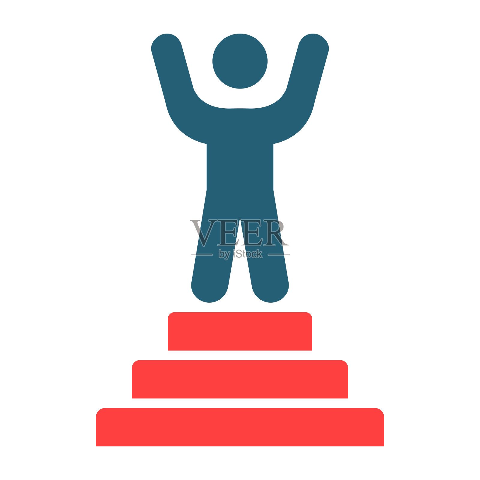 目标矢量字形两种颜色图标为个人和商业用途。插画图片素材