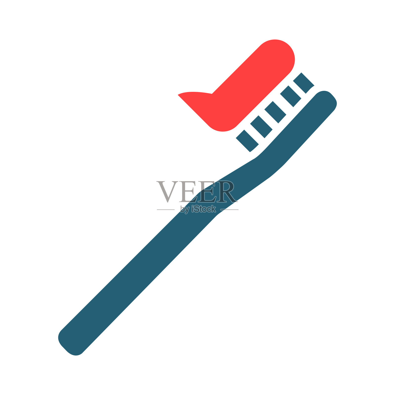 牙刷矢量字形两种颜色图标为个人和商业用途。插画图片素材