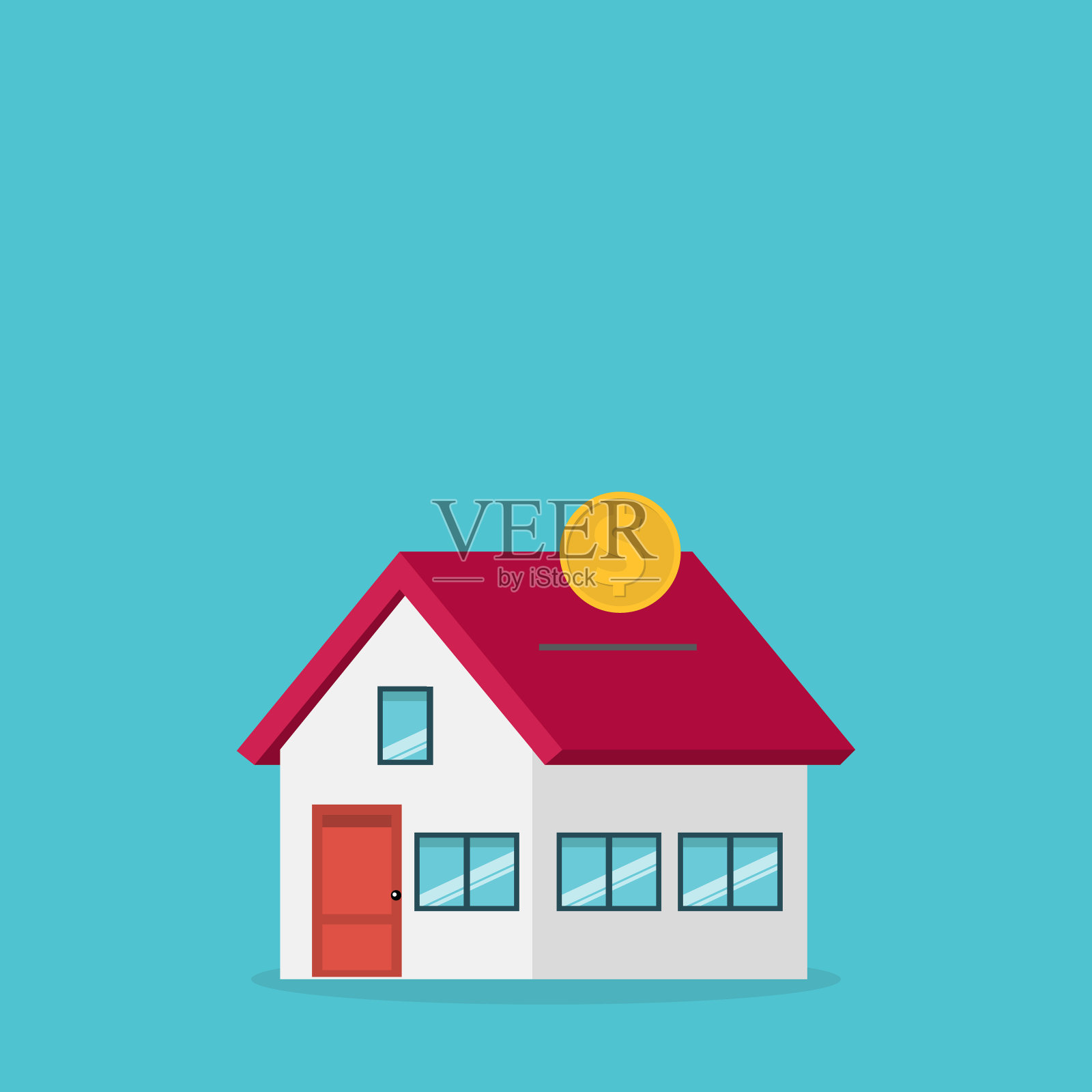 投资。投资房地产。插画图片素材