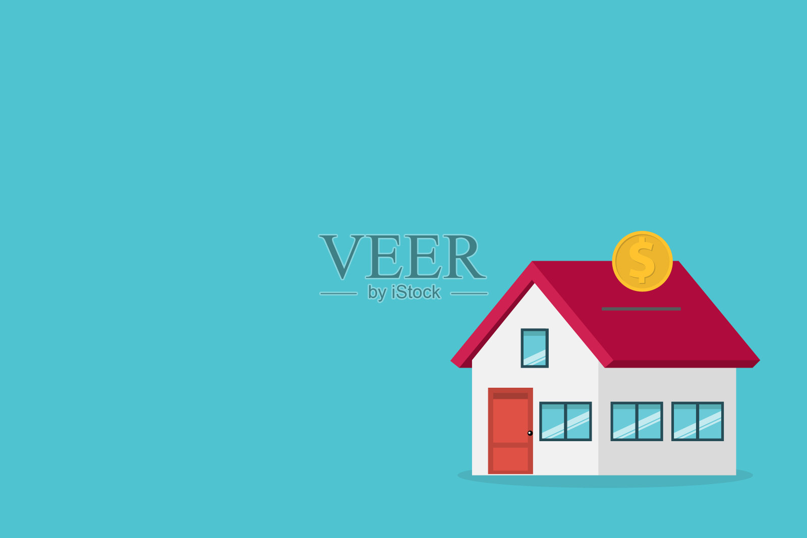 投资。投资房地产。插画图片素材