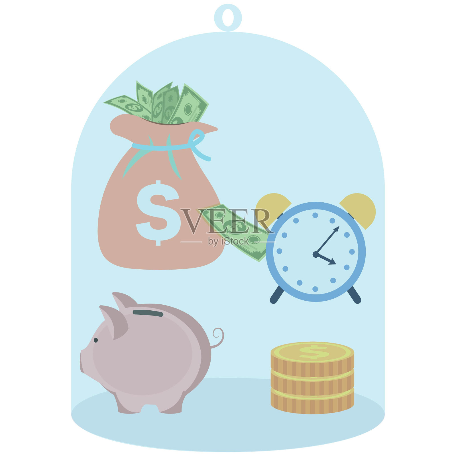 节省时间和金钱插画图片素材