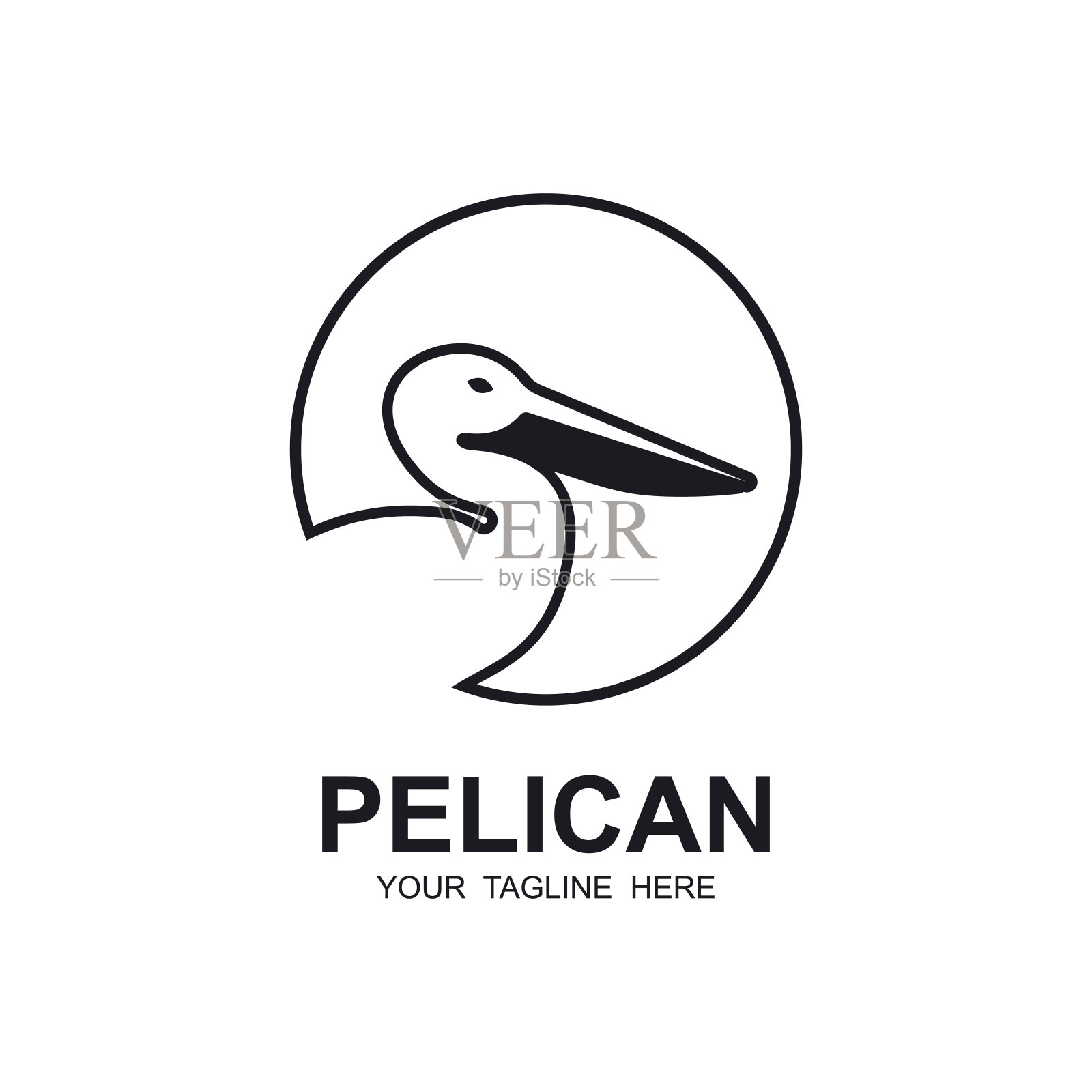 鹈鹕鸟符号矢量图标插图设计插画图片素材