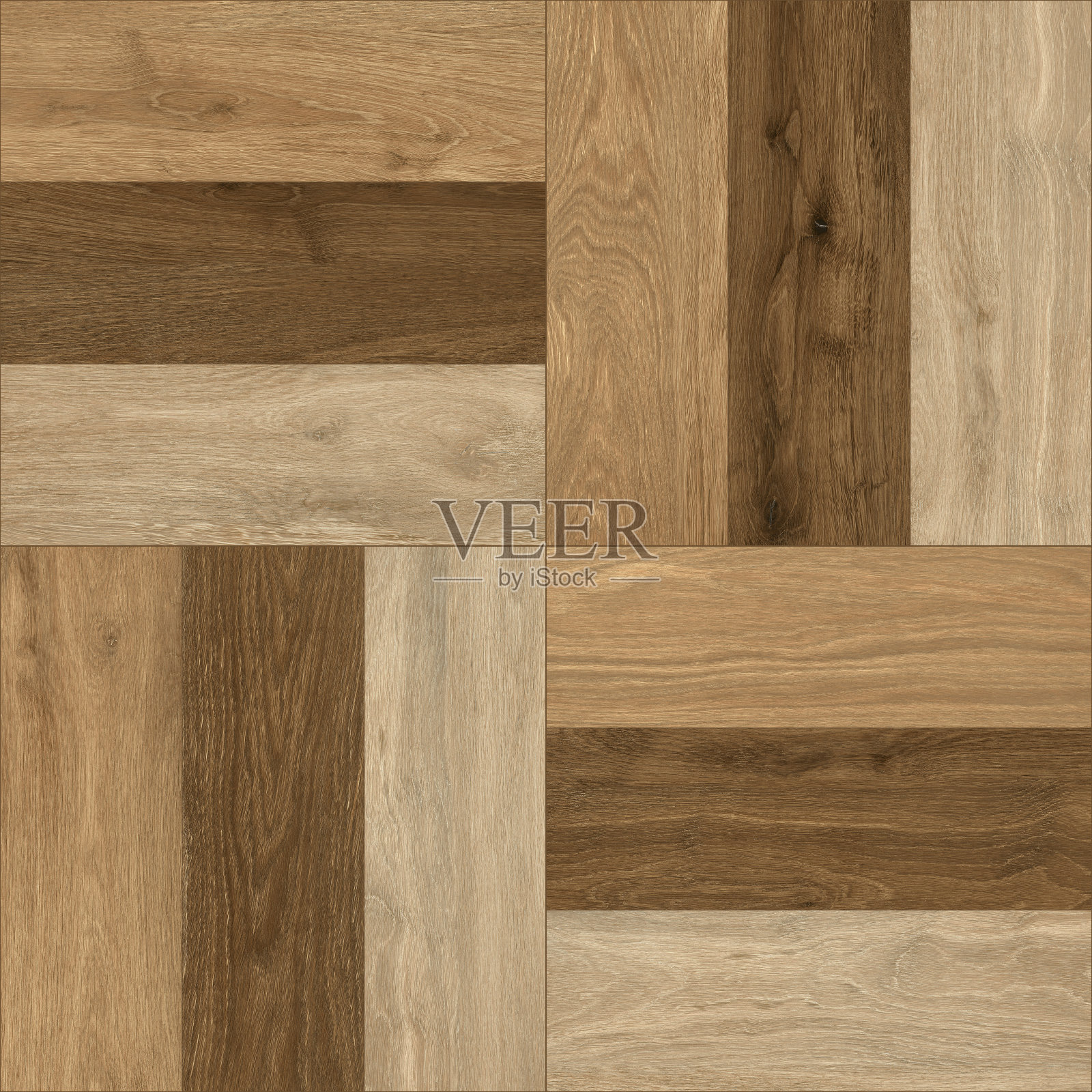 木材无缝纹理。几何装饰。木拼花。照片摄影图片