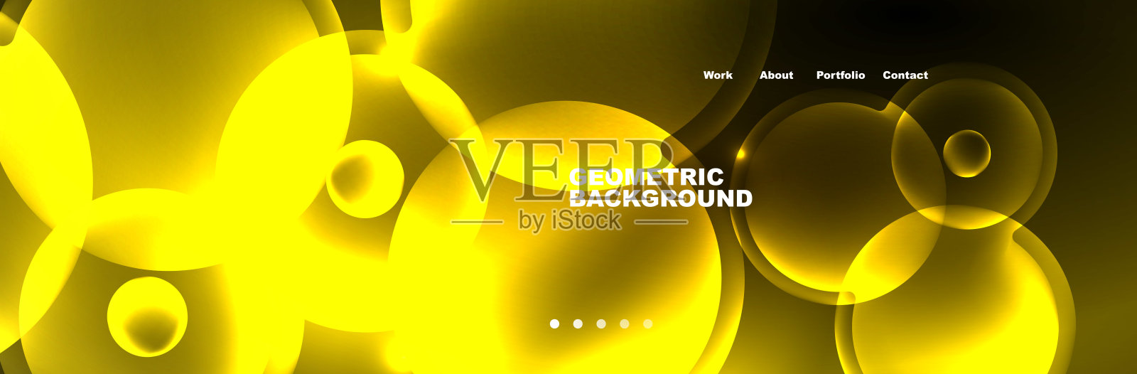 闪亮的霓虹圈和气泡，黑暗的抽象背景与模糊的神奇霓虹灯，壁纸设计插画图片素材