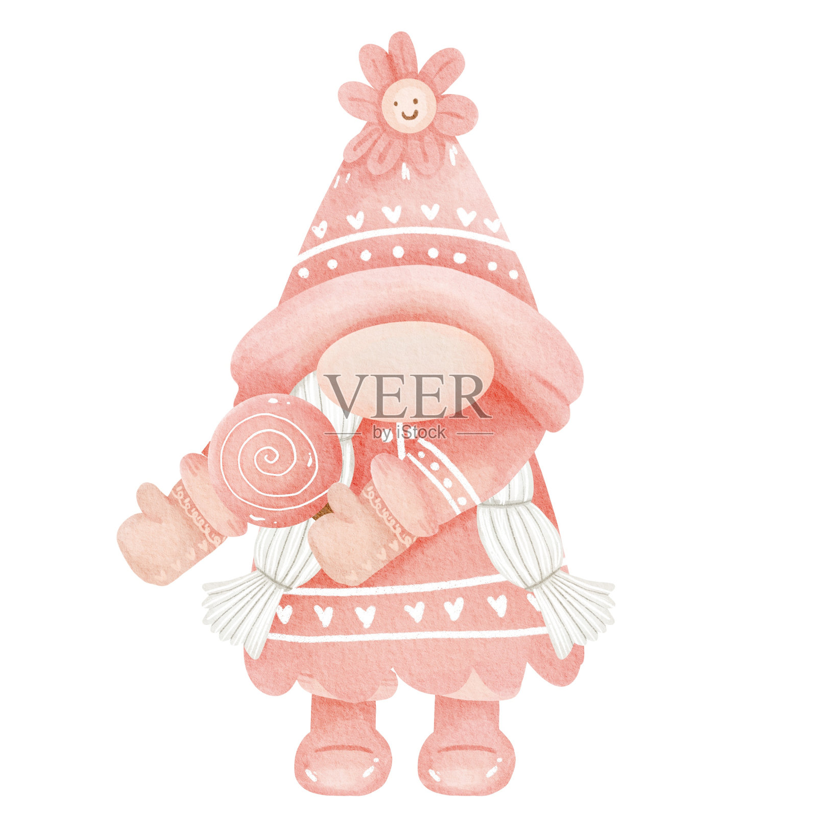 数字绘画水彩情人节元素插画图片素材